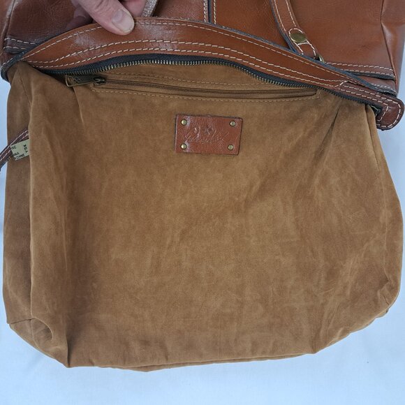 Patricia Nash Poppy Tote Shoulder Bag Brown Leather - Picture 7 of 16